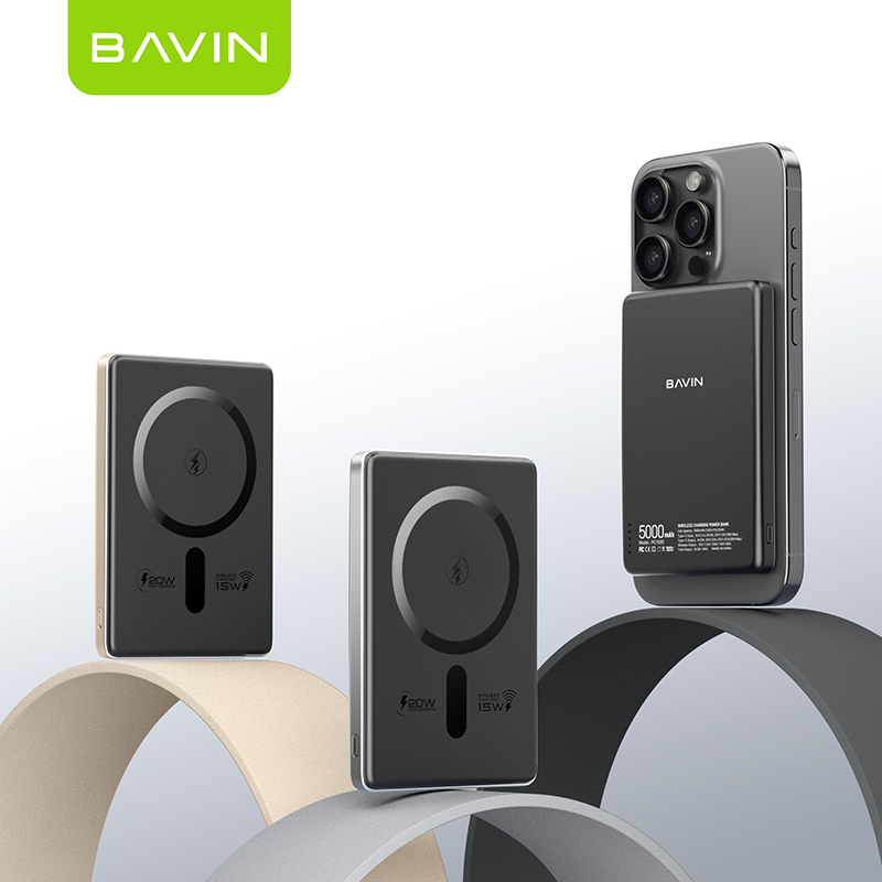 BAVIN PC1095 5000mAh 15W Ultra-Thin Wireless Charger Power Bank