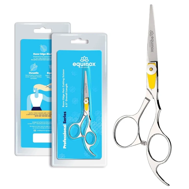 Equinox Razor Edge Barber Scissors 6.5 Inch Hair Cutting Shears Stainless Steel