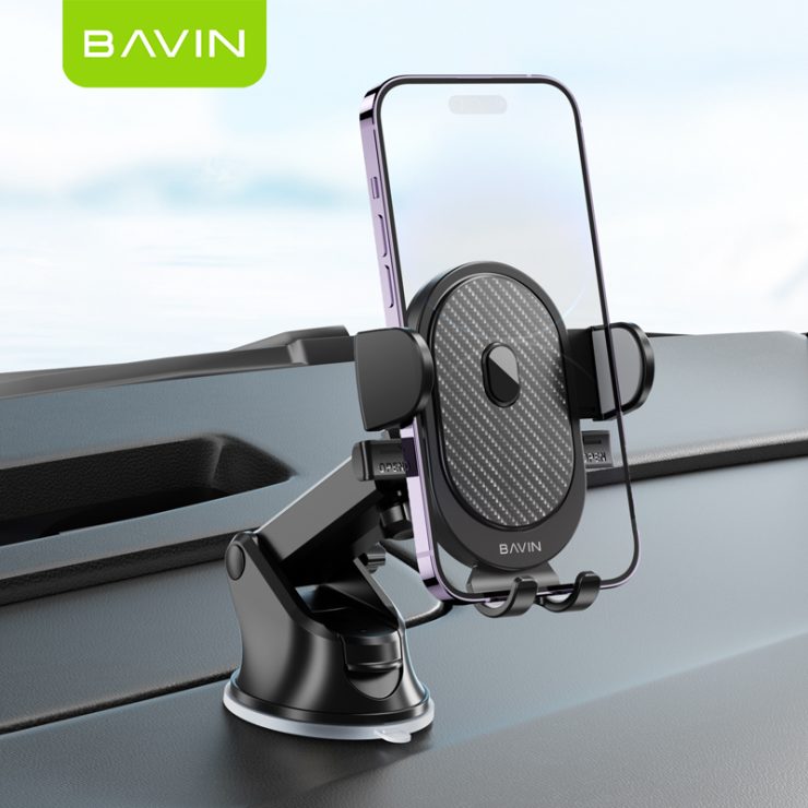 BAVIN PS24 Car Phone Holder with Ultra-Strong Suction Cup and 360° Adjustable Mount