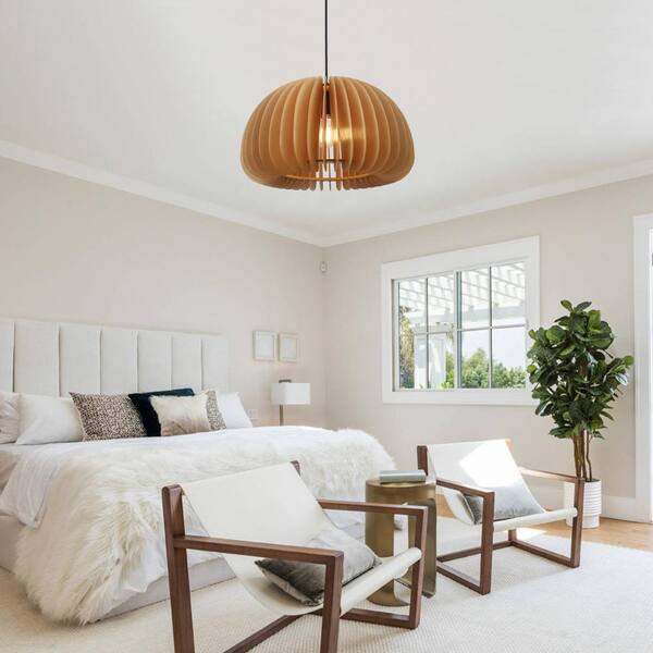 LWYTJO Brown Pumpkin Shape Pendant Light Fixture - R-D5048XL-1-N - Image 5