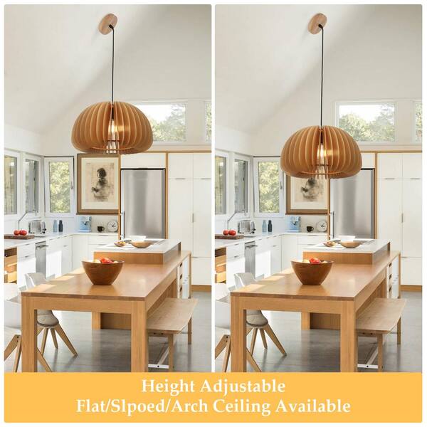 LWYTJO Brown Pumpkin Shape Pendant Light Fixture - R-D5048XL-1-N - Image 7