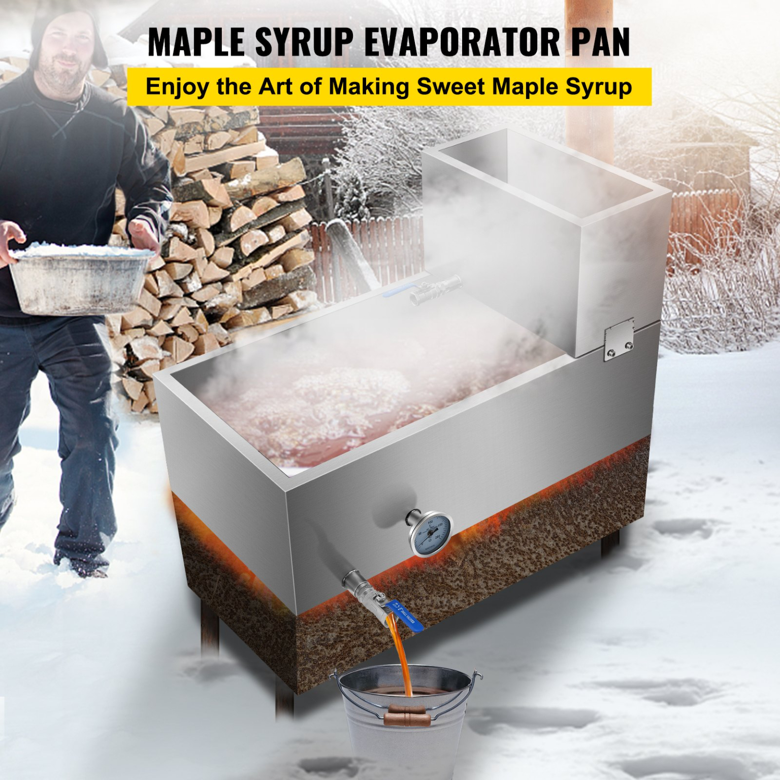 VEVOR Stainless Maple Syrup Evaporator Pan - Image 10