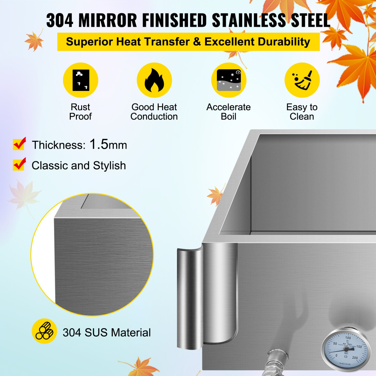 VEVOR Stainless Maple Syrup Evaporator Pan - Image 9