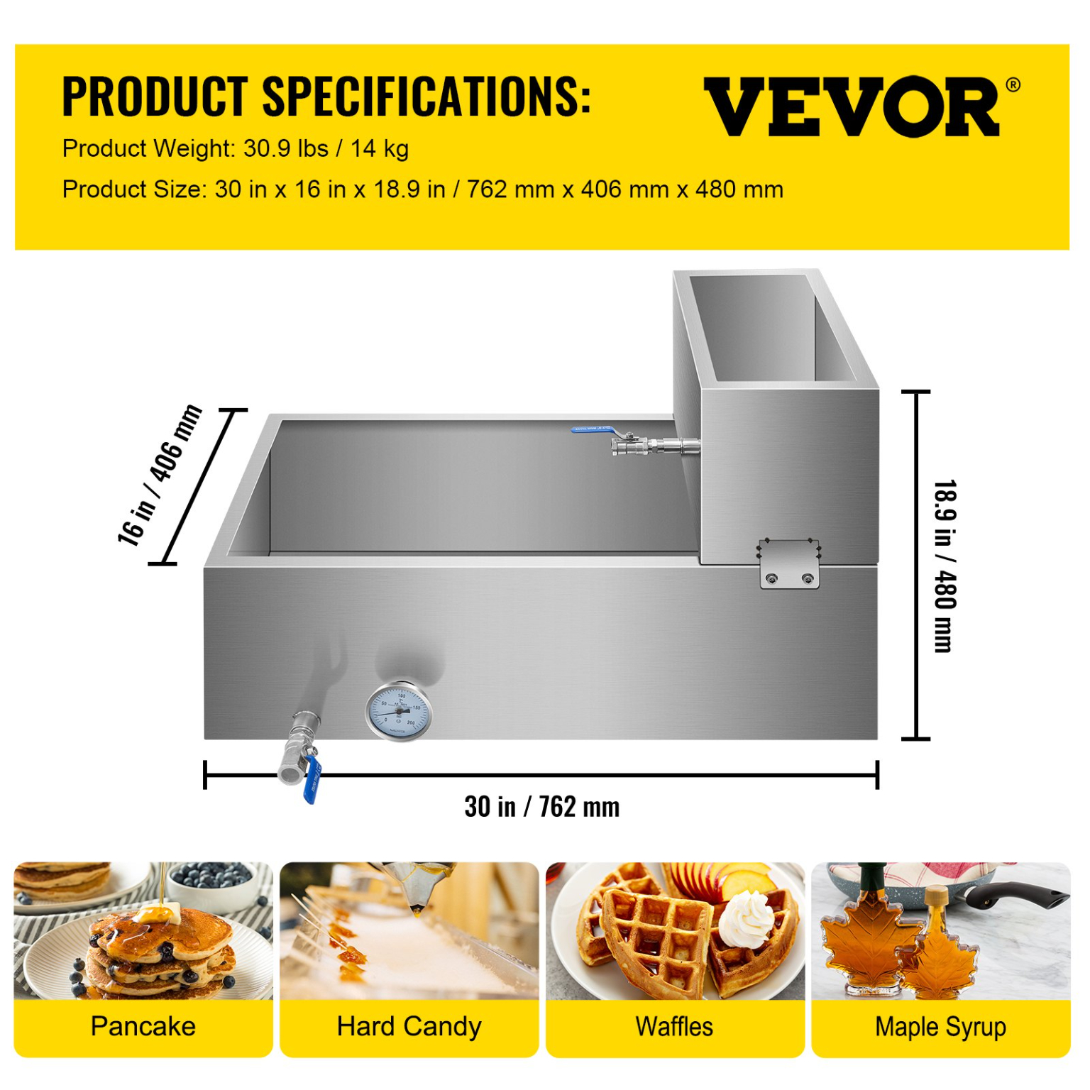 VEVOR Stainless Maple Syrup Evaporator Pan - Image 5