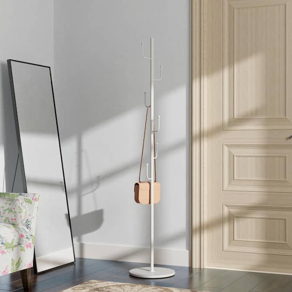 Maypex White Metal Coat Rack with Stone Base - 300977-WH - Image 2
