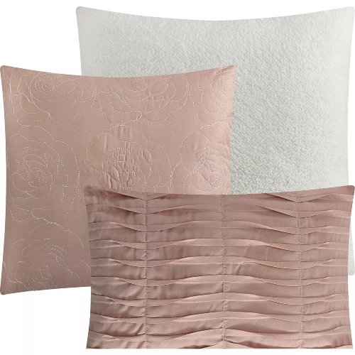 Nanshing Camellia Floral Comforter Set | Elegant Floral Bedding Set with Decorative Pillows - Image 4