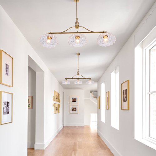 EFPERFECT Vintage Brass Gold 3-Light Chandelier | Modern Pendant Ceiling Light - Used - Image 5