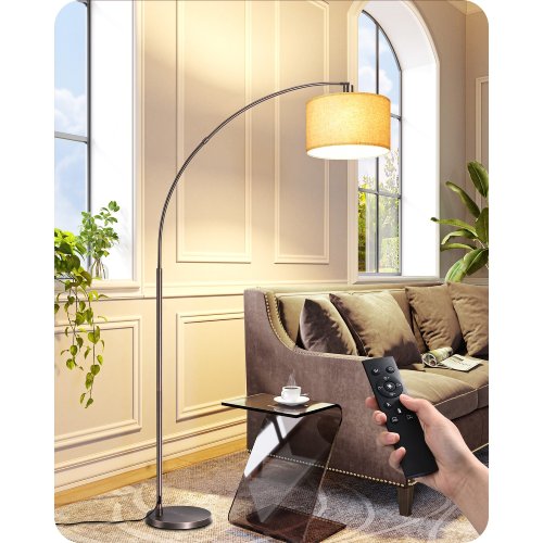 EDISHINE 78.4" Arched Vintage Red Bronze Floor Lamp - Used