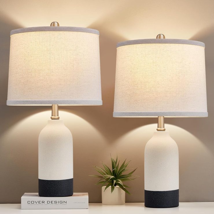 Luvkczc Ceramic Table Lamps Set of 2 - Used
