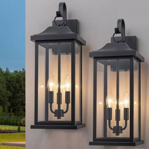 C Cattleya 3-Light Outdoor Wall Lantern Set - Used - Image 2