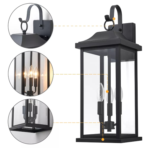 C Cattleya 3-Light Outdoor Wall Lantern Set - Used - Image 3