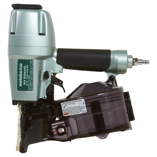 Metabo HPT NV65AH2 Coil Siding Nailer | Pneumatic 15° & 16° Coil Nailer for Siding, Sheathing, Decking & Fencing - Used