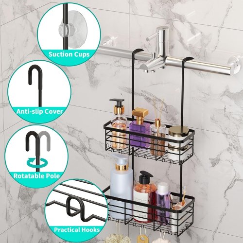 HapiRm Hanging Shower Caddy Organizer - Used - Image 4
