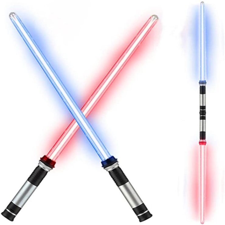 Extendable Sword Toy, Retractable 7 Colors 2 Pcs Sword Toy for Kids for Entertainment