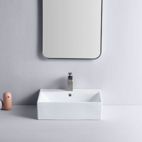 Eridanus 20 x 16-Inch Rectangular Ceramic Bathroom Sink – White - F759
