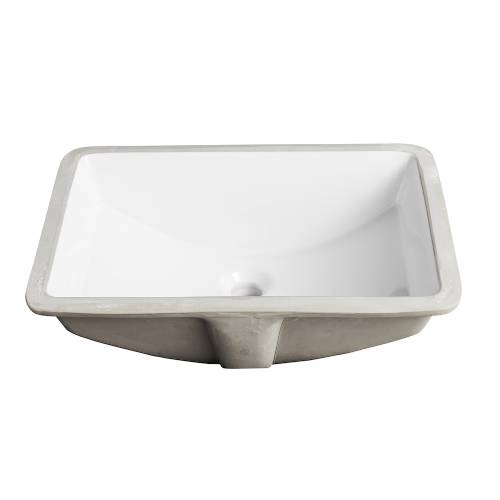 DeerValley 21-Inch Undermount Bathroom Sink with Overflow – White - F760 - Image 4