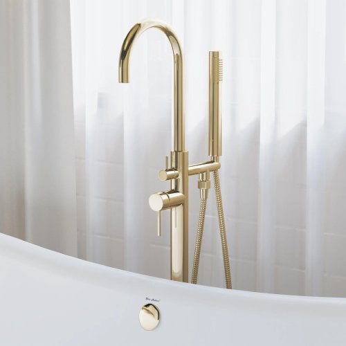 Swiss Madison Ivy 1-Handle Freestanding Bathtub Faucet – Brushed Gold