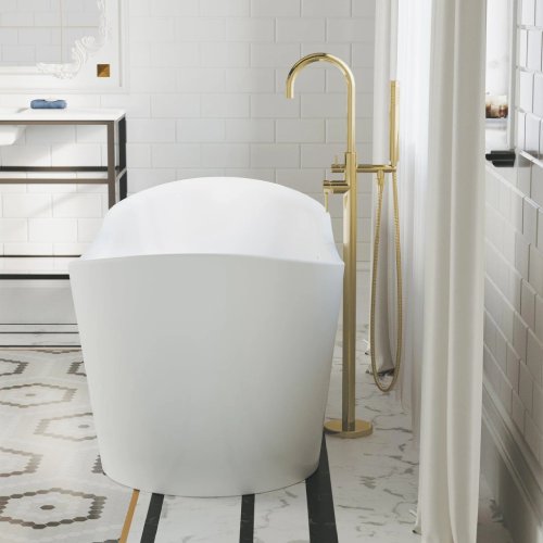 Swiss Madison Ivy 1-Handle Freestanding Bathtub Faucet – Brushed Gold - Image 7