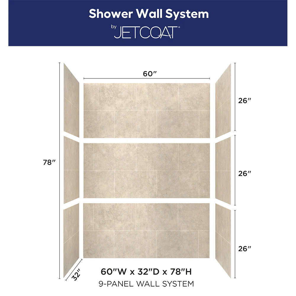 allen + roth Platform 60-in Shale Alcove Shower Wall Surround - Image 5