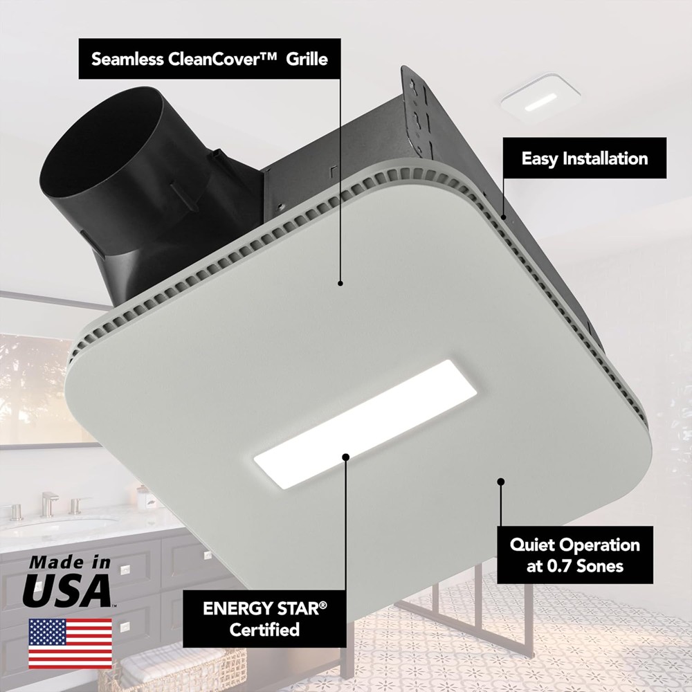 Broan-NuTone AE80LK 80 CFM Ventilation Fan with LED - Image 4