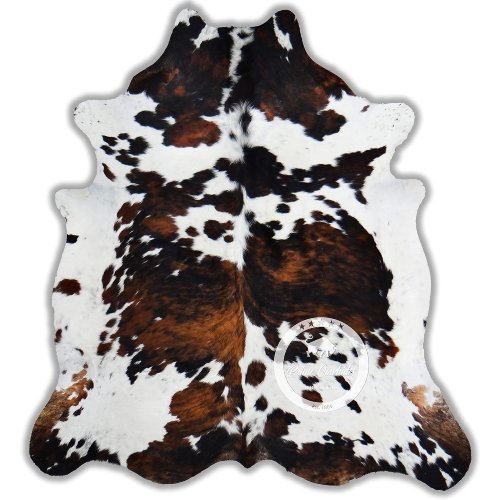Authentic Tricolor Cowhide Rug – Jumbo 6 ft x 8 ft Handmade Hair-on Hide - Image 3
