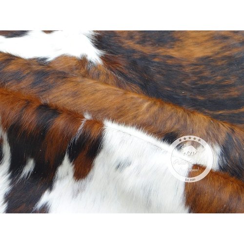 Authentic Tricolor Cowhide Rug – Jumbo 6 ft x 8 ft Handmade Hair-on Hide - Image 2