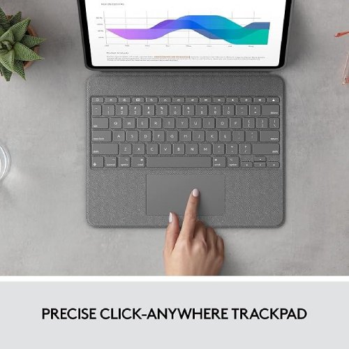 Logitech Combo Touch Keyboard Case for iPad Pro 12.9-inch (5th & 6th Gen) – Oxford Gray - Image 7