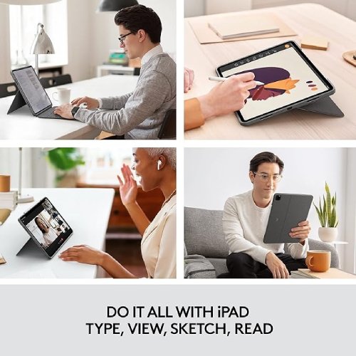 Logitech Combo Touch Keyboard Case for iPad Pro 12.9-inch (5th & 6th Gen) – Oxford Gray - Image 6