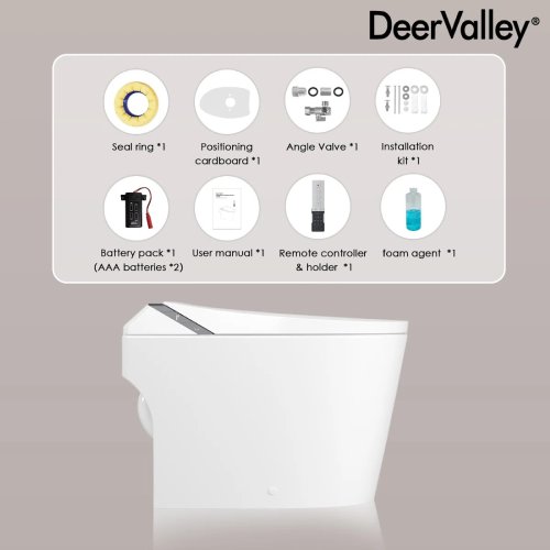DeerValley DV-1S0289 Smart Bidet Toilet, ADA Height, Auto Flush - Image 4