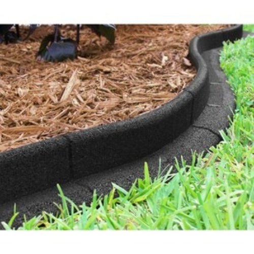Technoflex Ecoborder 4 ft. Landscape Edging Black, 6-Pack