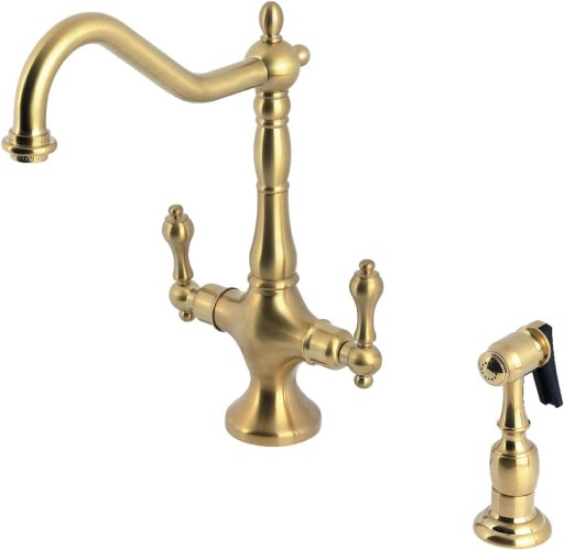 Kingston Brass Heritage 2-Handle Kitchen Faucet with Side Sprayer - F754