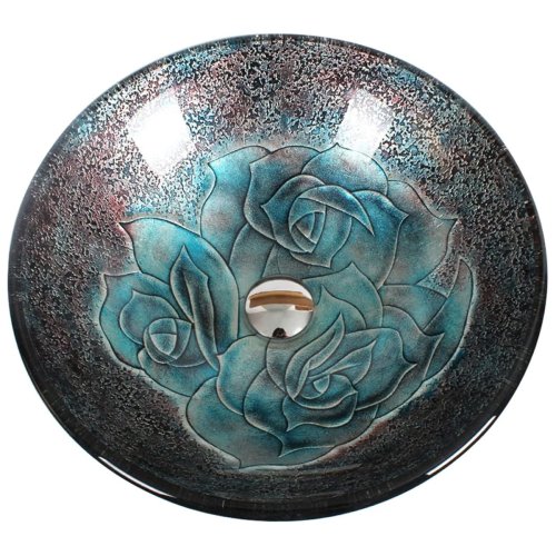 Dawn Round Tempered Glass Vessel Sink – Painted Brown - Image 2