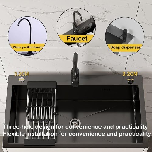 MNUPUOL 19"-31" Laundry Utility Sink Cabinet with Faucet - Image 4