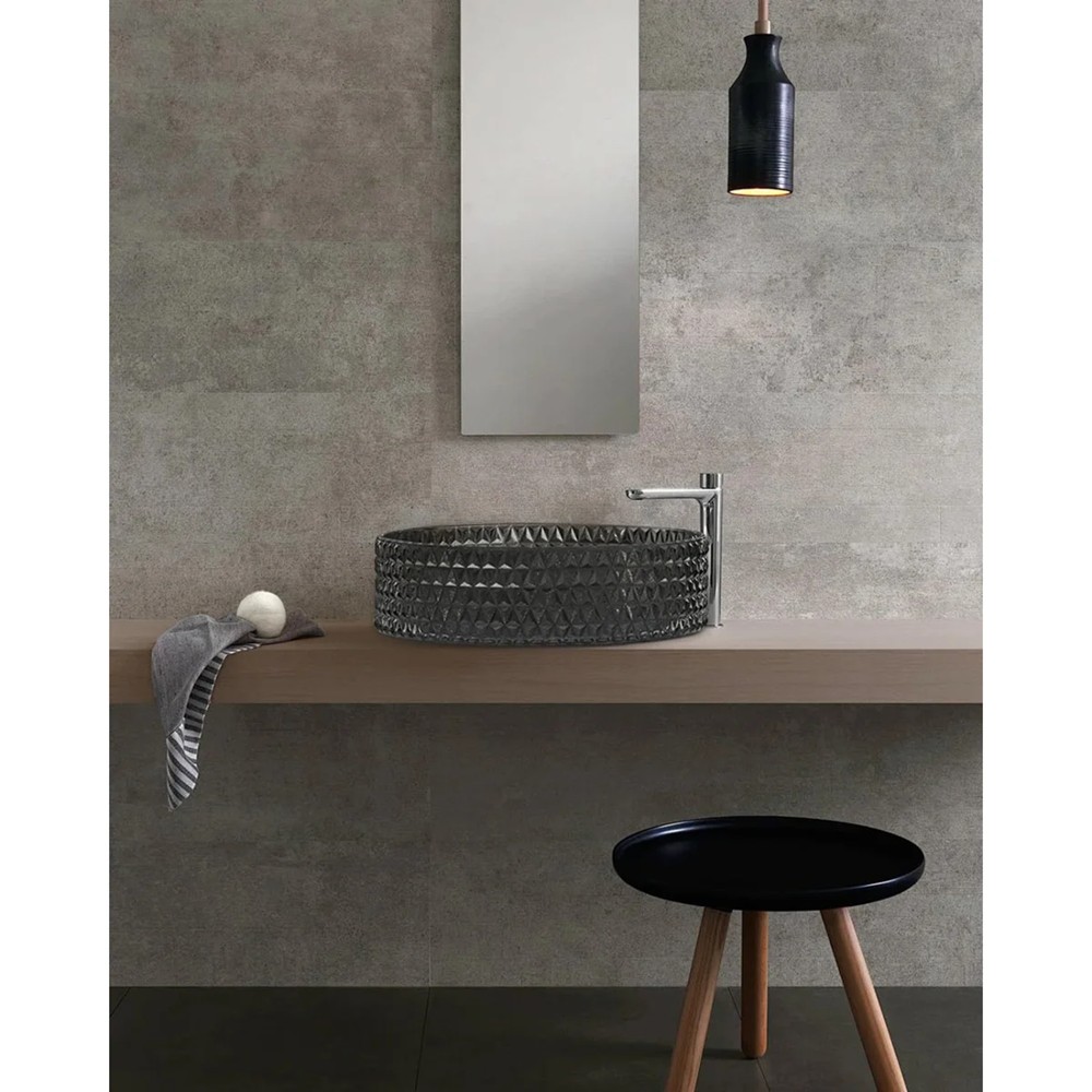 Homary 15.35 in. Round Crystal Glass Vessel Sink - Image 4