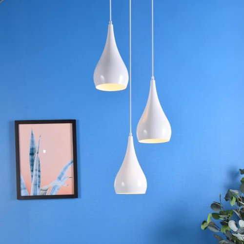 Living District Nora 3-Light Transitional Aluminum Pendant (Black) - P12