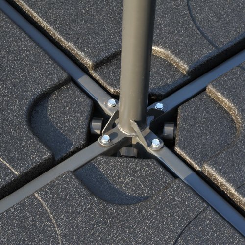 Outsunny 4-Piece Offset Patio Umbrella Base Weight Set (Black) - P15 - Image 6