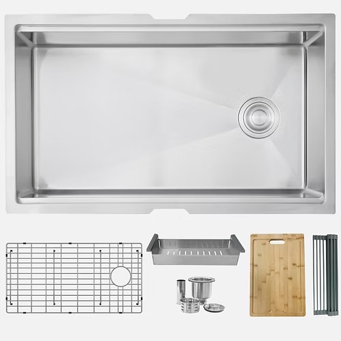 Stylish S-613W Versa33 33" Workstation Kitchen Sink - P23