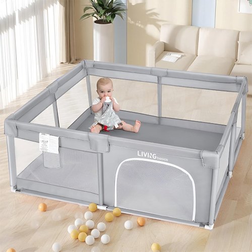 LIVINGbasics Extra Large 73" Baby Playpen with Gate - P30