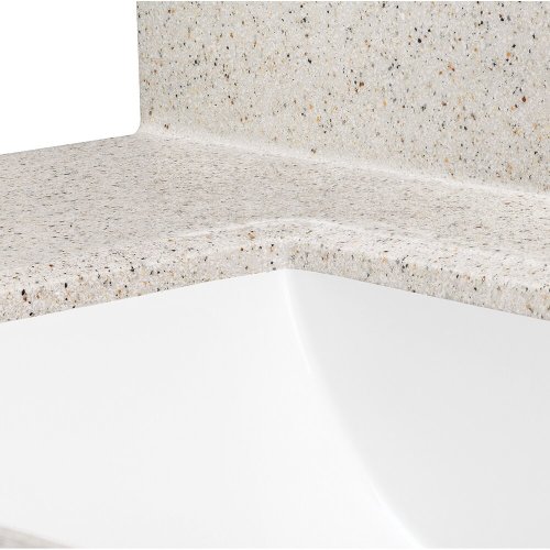 Dune 61-in Solid Surface Double Sink Bathroom Vanity Top - P35 - Image 2