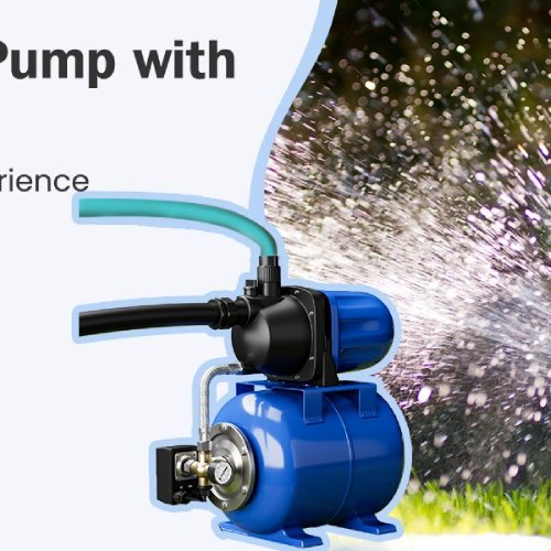 Costway 1200W Shallow Well Garden Water Pump with Pressure Tank - P39 - Image 5