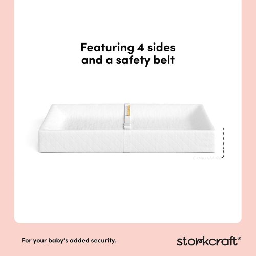 StorkCraft Nest 4-Sided Contoured Baby Changing Pad, White - P42 - Image 4