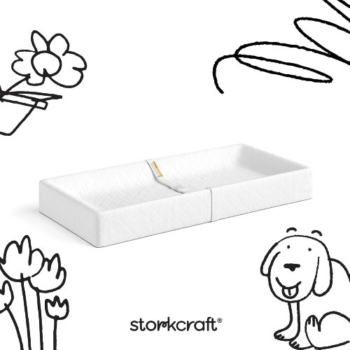 StorkCraft Nest 4-Sided Contoured Baby Changing Pad, White - P42 - Image 3