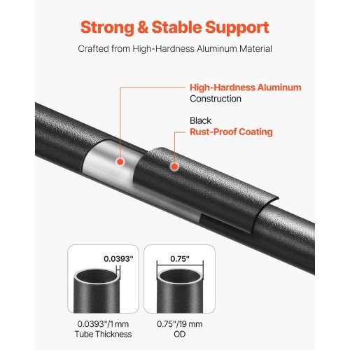 VEVOR 101-Pack 32" Aluminum Staircase Balusters, Round Black Spindles - P43 - Image 3