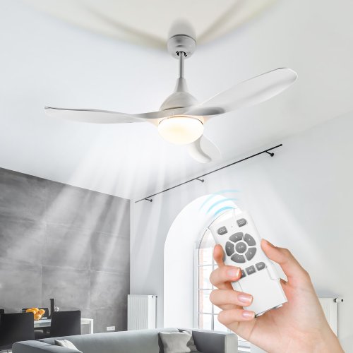Costway 48" Ceiling Fan with Dimmable LED Light & Remote - P54