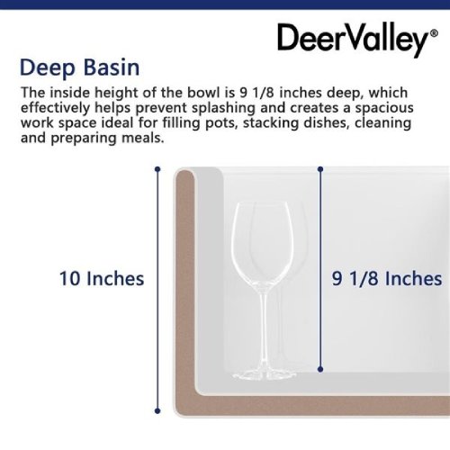 DeerValley 33" White Fireclay Farmhouse Workstation Kitchen Sink - P7 - Image 2