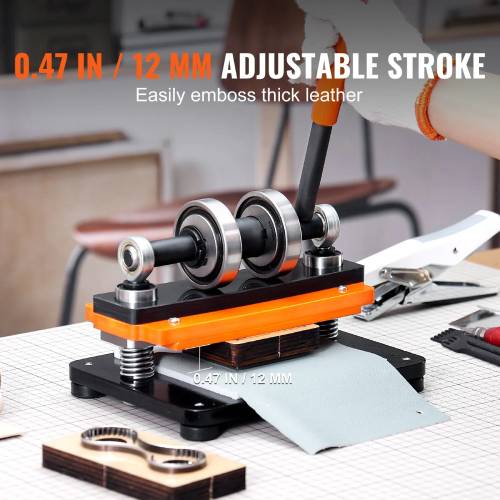 VEVOR Leather Cutting & Embossing Machine, 7.1" x 3.9" Manual Die Cutter - Image 2