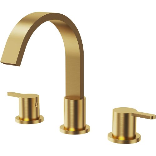 EVERSTEIN 2 Handle Widespread Bathroom Faucet Brushed Gold