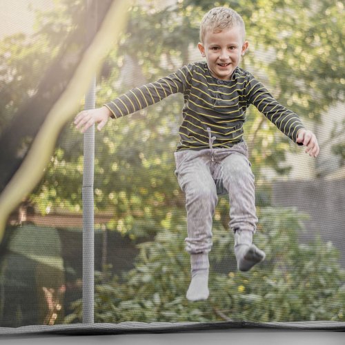 16FT Trampoline Replacement Safety Enclosure Net – Weather-Resistant PE Mesh, Black - P2 - Image 2