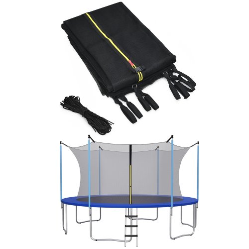 16FT Trampoline Replacement Safety Enclosure Net – Weather-Resistant PE Mesh, Black - P2 - Image 5