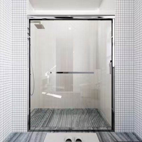 TOOLKISS 46–48 in. W × 72 in. H Sliding Framed Shower Door, Chrome - P4 - Image 8